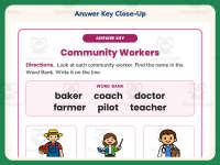 Community Worksheet – Word Bank – 1st Grade People Practice preview 7