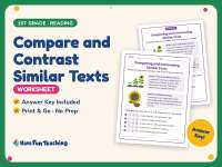 Compare and Contrast Similar Texts Worksheet – 1st Grade Reading preview