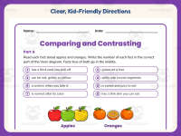 Comparing and Contrasting Venn Diagram Worksheet – 3rd Grade Practice preview 4