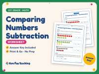 Comparing Numbers Subtraction Worksheet – 1st Grade Inequalities preview