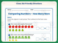 Comparing Numbers Subtraction Worksheet – 1st Grade Inequalities preview 4