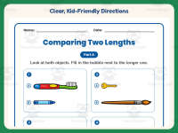 Comparing Two Lengths Worksheet – 1st Grade Measurement & Size preview 4