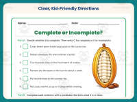 Complete Incomplete Chocolate Sentences Worksheet – 4th Grade Grammar preview 4