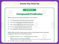 Compound Predicates Sentences Worksheet – 3rd Grade Practice preview 7