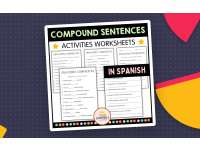 Compound Sentences Grammar Worksheet in Spanish - Oraciones Compuestas preview