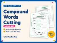 Compound Words Cutting Worksheet – 2nd Grade Grammar Practice preview