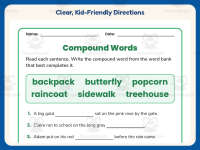 Compound Words Fill in Blank Worksheet – 2nd Grade Grammar Practice preview 4