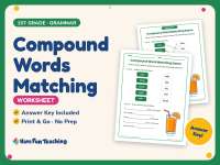 Compound Words Matching Worksheet – 1st Grade Grammar Practice preview