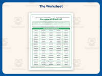Compound Words Worksheet: Compound Word List – 2nd Grade Grammar preview 2