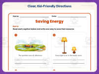 Conserving Resources Worksheet – 3rd Grade Earth Day Practice preview 4