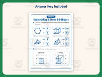 Construct 2-D and 3-D Shapes Worksheet – 1st Grade Geometry Practice preview 3