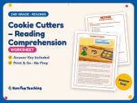 Cookie Cutters – Reading Comprehension Worksheet – 2nd Grade Practice preview