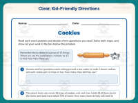 Cookies Multiplication Worksheet – 4th Grade Word Problems Practice preview 4