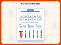 Counting by Tens Assessment Worksheet – Kindergarten Skip Counting preview 3