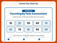 Counting by Tens Assessment Worksheet – Kindergarten Skip Counting preview 7