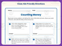 Counting Money Worksheet – 3rd Grade Word Problems Practice preview 4