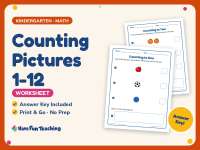 Counting Pictures 1-12 Worksheets – Kindergarten Math Practice preview