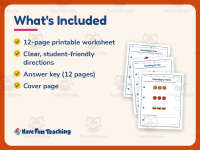 Counting Pictures 1-12 Worksheets – Kindergarten Math Practice preview 5