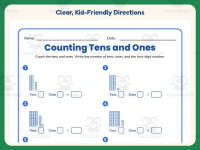 Counting Tens and Ones Worksheet – 1st Grade Base 10 & Place Value preview 4