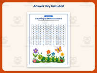 Counting to 100 Assessment Worksheet – Kindergarten Math Practice preview 3