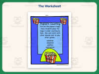 Counting Worksheet: Popcorn Tens Game Activity – 1st-3rd Grade Math preview 2