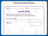 Create Your Own Comic Worksheet – 2nd Grade Comic Strips Practice preview 4