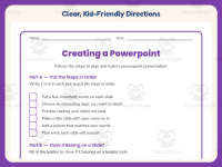 Creating a Powerpoint Worksheet – 3rd Grade Essays & Technology preview 4