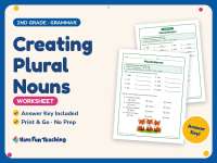 Creating Plural Nouns Worksheet – 2nd Grade Suffixes Practice preview
