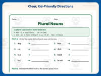 Creating Plural Nouns Worksheet – 2nd Grade Suffixes Practice preview 4