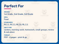 Cupcake Power – Reading Comprehension Worksheet – 2nd Grade Food preview 6
