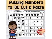 Cut and Paste Counting to 100 Worksheets for Preschool and Homeschool preview