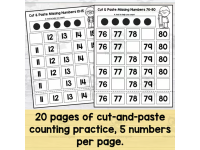 Cut and Paste Counting to 100 Worksheets for Preschool and Homeschool preview 2