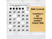 Cut and Paste Counting to 100 Worksheets for Preschool and Homeschool preview 4
