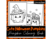 Cute Halloween Pumpkin Coloring Pages - {Coloring Pages} preview
