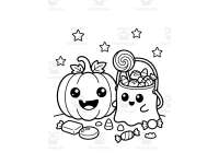 Cute Halloween Pumpkin Coloring Pages - {Coloring Pages} preview 4
