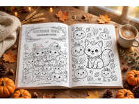 Cute Pumpkin Patch, Adorable Scarecrow Friends, Fox, Raccoon, Owl, Squ preview 2