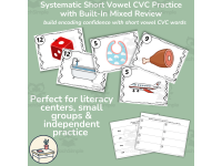 CVC Picture Task Cards Bundle – Short Vowel Spelling & Phonics preview 3