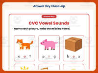 CVC Vowel Sounds Worksheet – Kindergarten Middle Sounds & Short Vowels preview 7