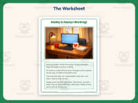 Daddy Is Always Working – Reading Comprehension Worksheet – 1st Grade preview 2