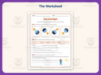 Day and Night Worksheet – 3rd Grade Light & Planets Practice preview 2
