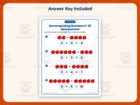 Decomposing Numbers Assessment Worksheet – Kindergarten Addition preview 3