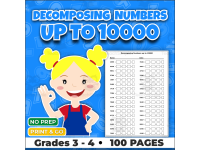 Decomposing Numbers to 10,000 Worksheets | Place Value Practice preview