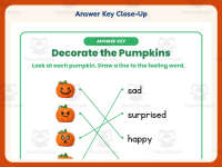 Decorate the Pumpkins Worksheet – Kindergarten Emotions & Thanksgiving preview 7