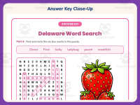 Delaware Word Search Worksheet – 3rd Grade States Practice preview 7