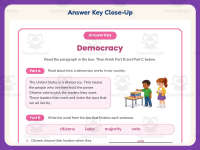 Democracy Worksheet – 3rd Grade America & Government Practice preview 7