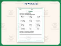 Describing Apples Circling Worksheet – 1st Grade Vocabulary Practice preview 2