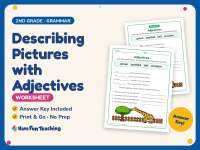 Describing Pictures with Adjectives Worksheet – 2nd Grade Grammar preview