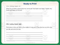 Describing Sarah Plain and Tall Worksheet – 1st-2nd Grade Summarizing preview 7