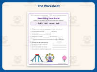 Describing Words Worksheet – Roller Coaster – 2nd Grade Sentences preview 2