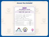 Describing Words Worksheet – Roller Coaster – 2nd Grade Sentences preview 3